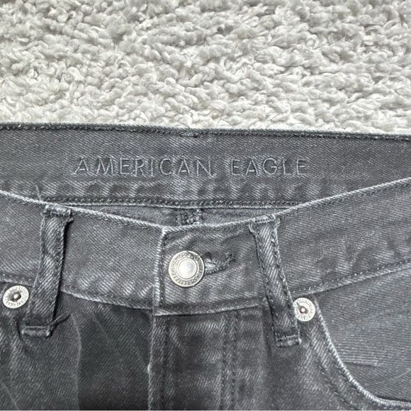 American Eagle Jeans Womens 4 Short Highest Rise Girlfriend Black Denim Casual - Picture 2 of 6